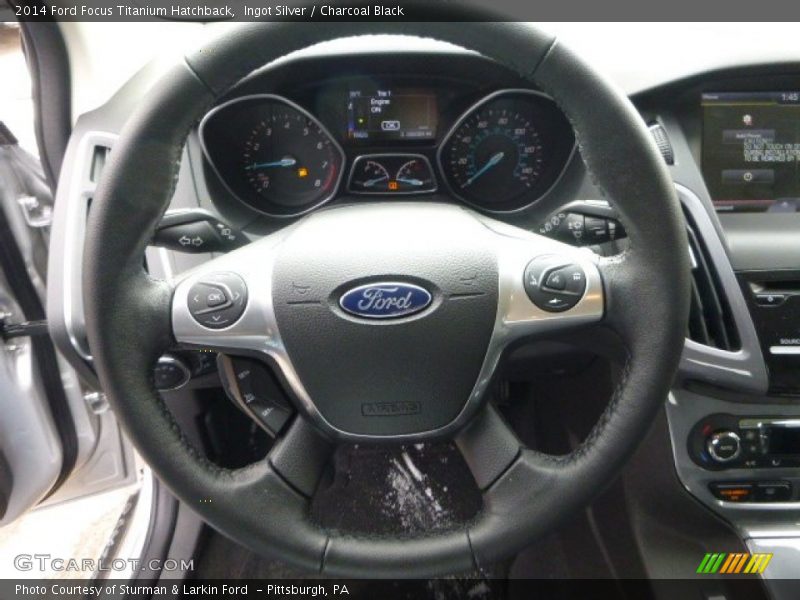 Ingot Silver / Charcoal Black 2014 Ford Focus Titanium Hatchback