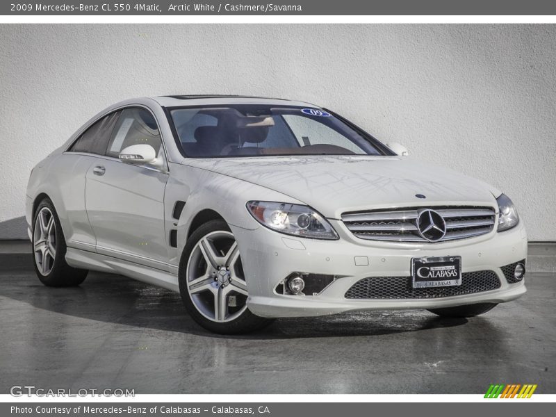 Arctic White / Cashmere/Savanna 2009 Mercedes-Benz CL 550 4Matic