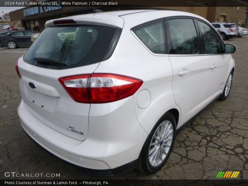 White Platinum / Charcoal Black 2014 Ford C-Max Hybrid SEL