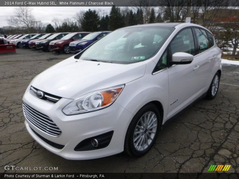 White Platinum / Charcoal Black 2014 Ford C-Max Hybrid SEL