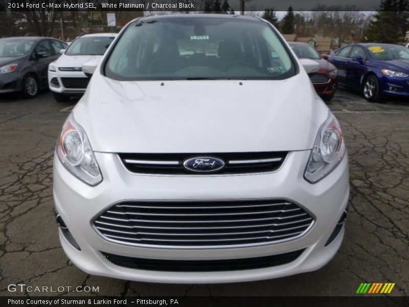 White Platinum / Charcoal Black 2014 Ford C-Max Hybrid SEL