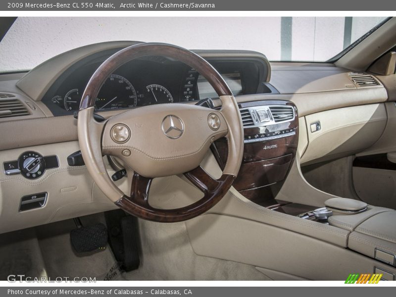 Arctic White / Cashmere/Savanna 2009 Mercedes-Benz CL 550 4Matic