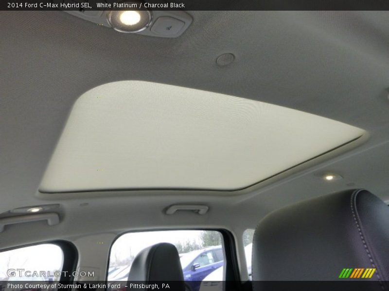 White Platinum / Charcoal Black 2014 Ford C-Max Hybrid SEL