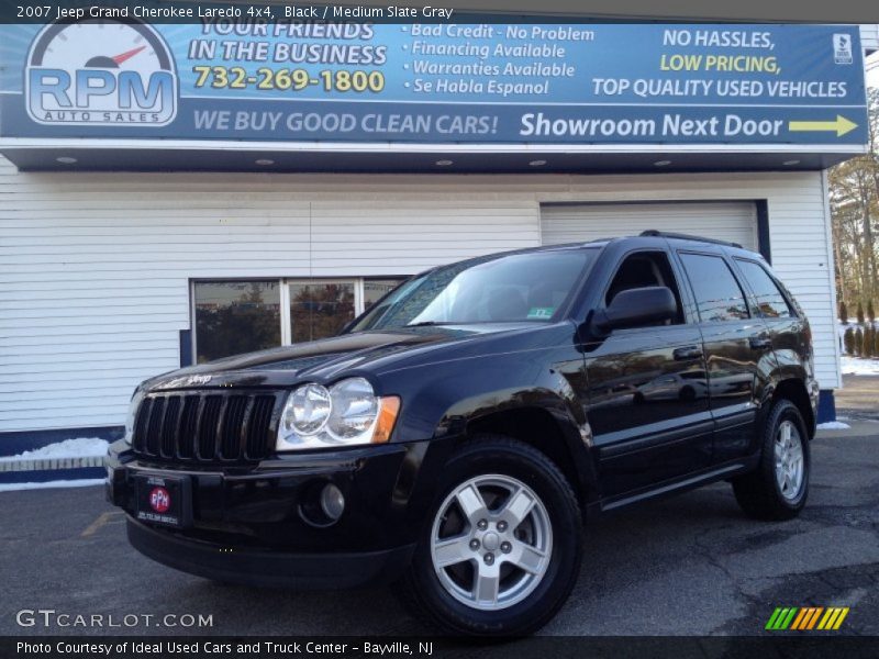Black / Medium Slate Gray 2007 Jeep Grand Cherokee Laredo 4x4