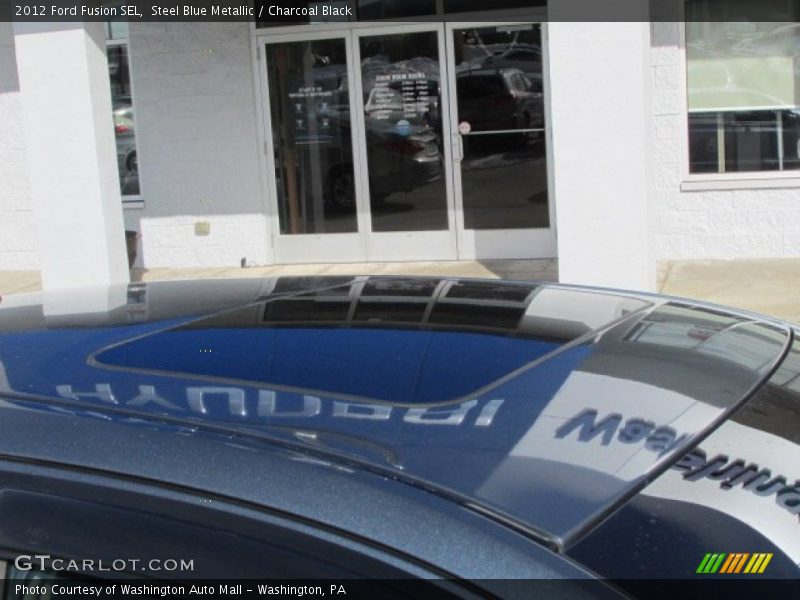 Steel Blue Metallic / Charcoal Black 2012 Ford Fusion SEL
