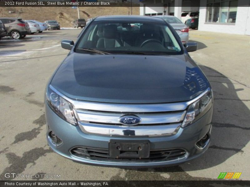 Steel Blue Metallic / Charcoal Black 2012 Ford Fusion SEL