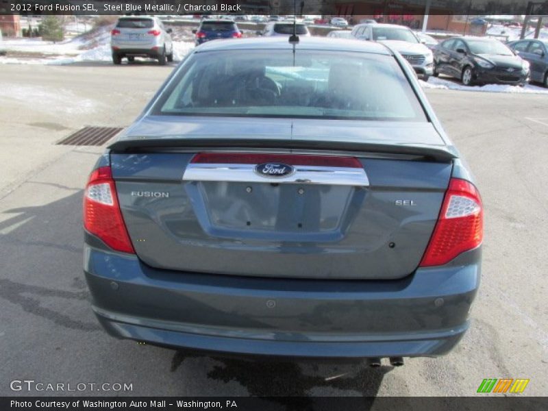 Steel Blue Metallic / Charcoal Black 2012 Ford Fusion SEL
