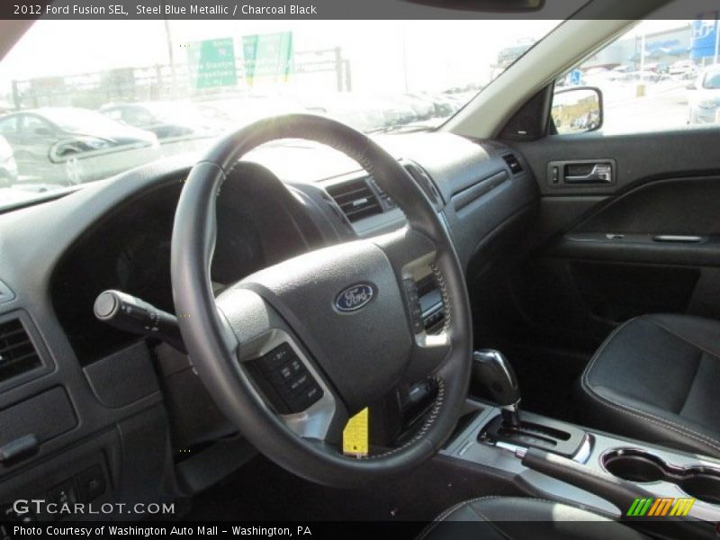 Steel Blue Metallic / Charcoal Black 2012 Ford Fusion SEL