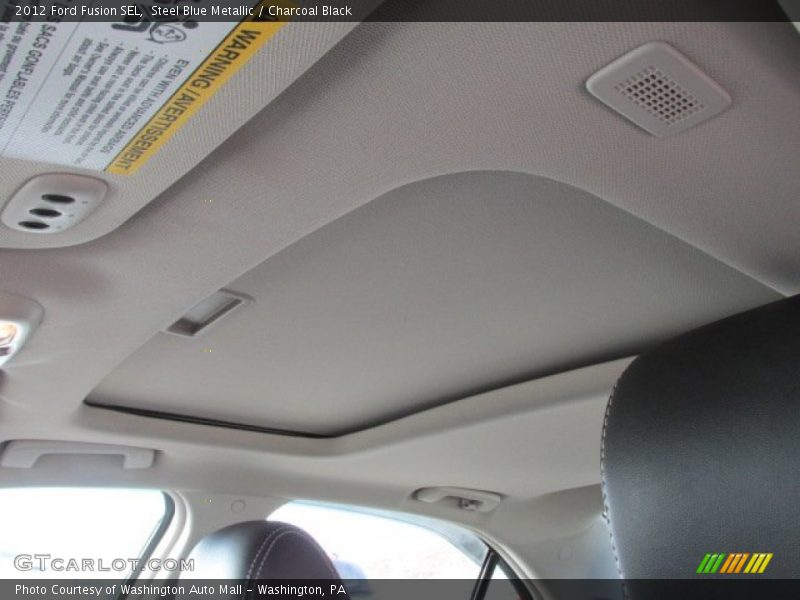 Steel Blue Metallic / Charcoal Black 2012 Ford Fusion SEL