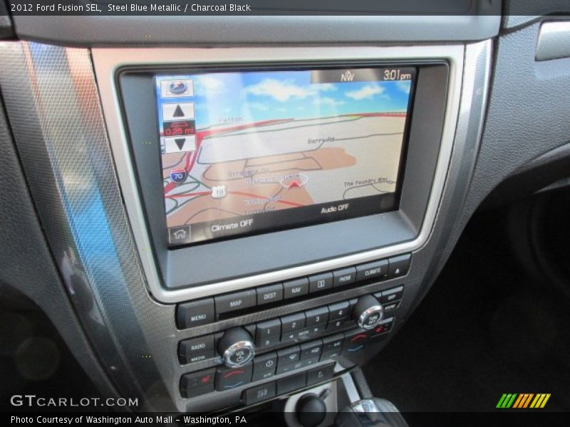 Steel Blue Metallic / Charcoal Black 2012 Ford Fusion SEL