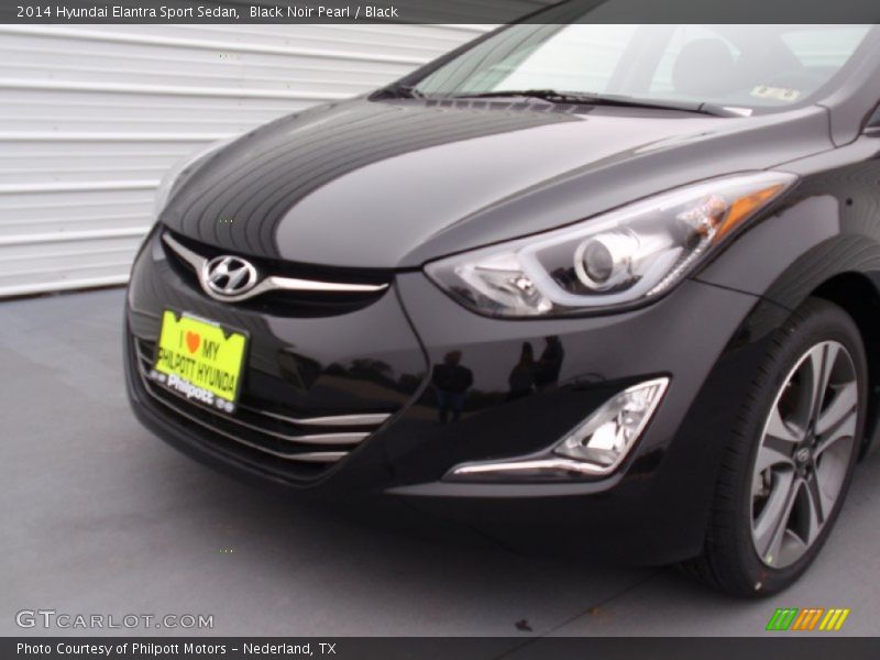 Black Noir Pearl / Black 2014 Hyundai Elantra Sport Sedan