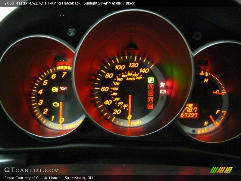 Sunlight Silver Metallic / Black 2008 Mazda MAZDA3 s Touring Hatchback