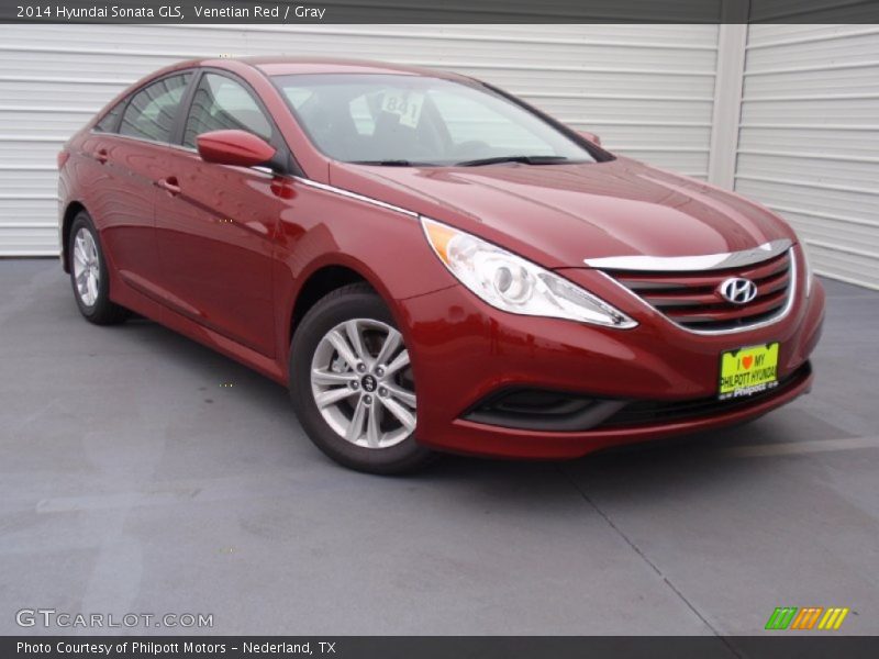 Venetian Red / Gray 2014 Hyundai Sonata GLS