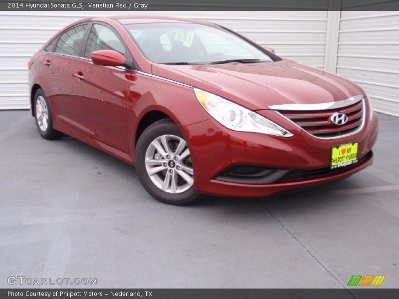 Venetian Red / Gray 2014 Hyundai Sonata GLS
