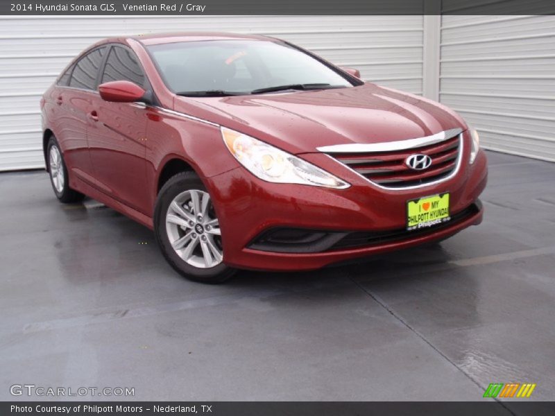 Venetian Red / Gray 2014 Hyundai Sonata GLS