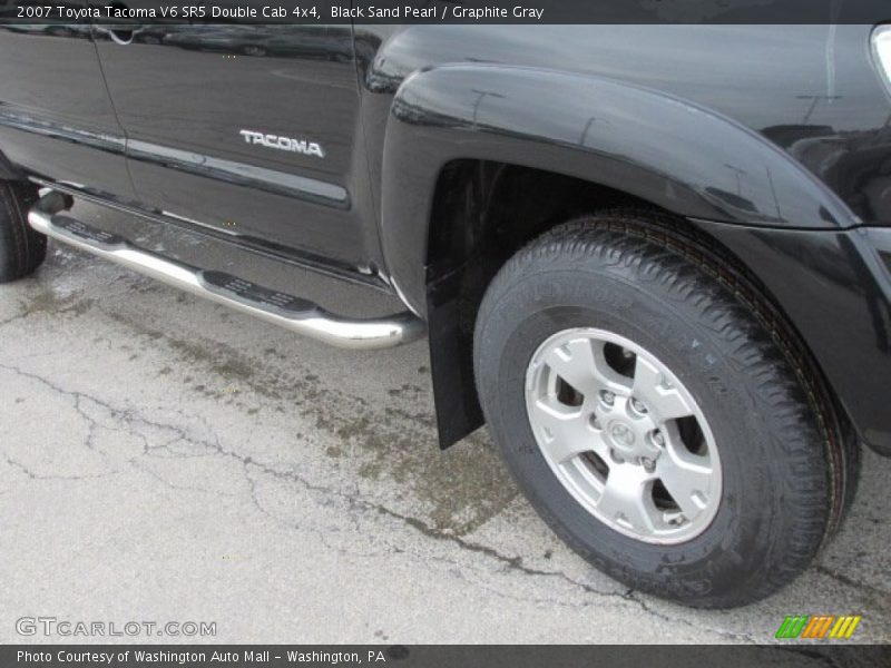 Black Sand Pearl / Graphite Gray 2007 Toyota Tacoma V6 SR5 Double Cab 4x4