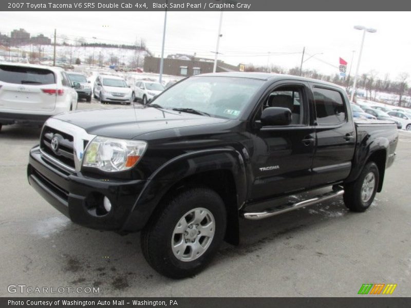 Black Sand Pearl / Graphite Gray 2007 Toyota Tacoma V6 SR5 Double Cab 4x4