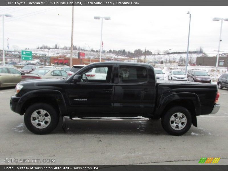 Black Sand Pearl / Graphite Gray 2007 Toyota Tacoma V6 SR5 Double Cab 4x4