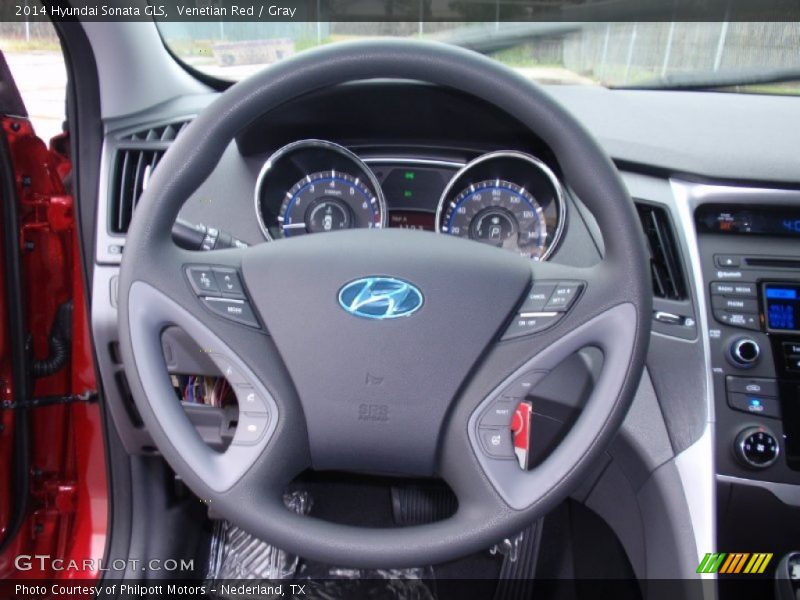 Venetian Red / Gray 2014 Hyundai Sonata GLS