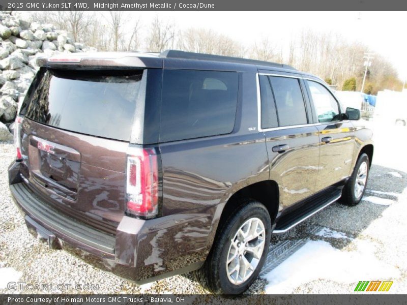 Midnight Amethyst Metallic / Cocoa/Dune 2015 GMC Yukon SLT 4WD