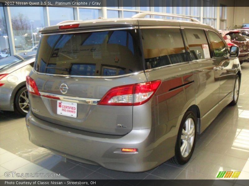 Platinum Graphite / Gray 2012 Nissan Quest 3.5 SL
