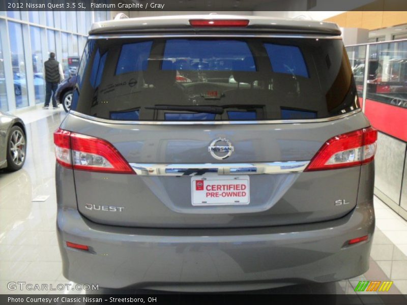 Platinum Graphite / Gray 2012 Nissan Quest 3.5 SL