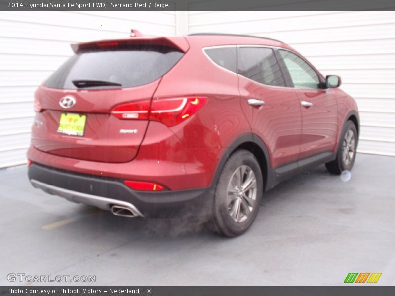 Serrano Red / Beige 2014 Hyundai Santa Fe Sport FWD