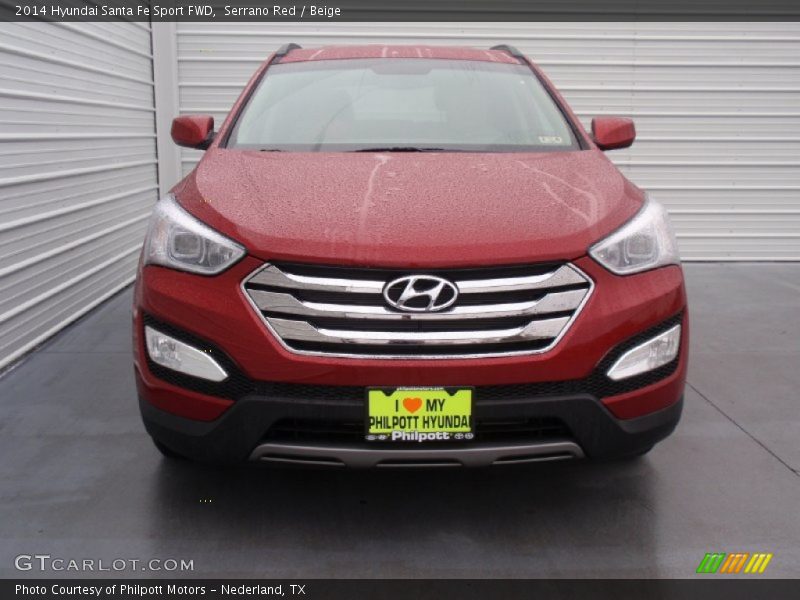Serrano Red / Beige 2014 Hyundai Santa Fe Sport FWD