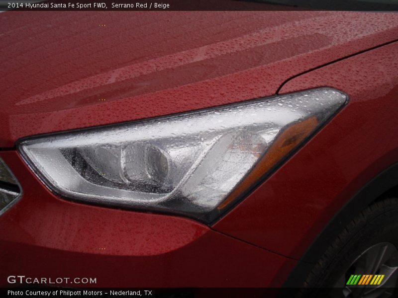Serrano Red / Beige 2014 Hyundai Santa Fe Sport FWD