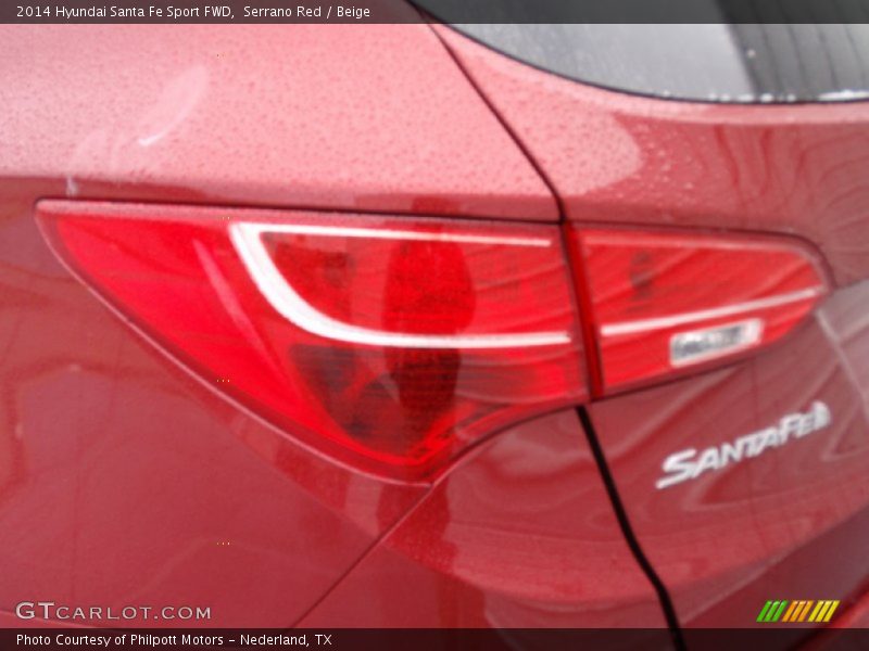 Serrano Red / Beige 2014 Hyundai Santa Fe Sport FWD