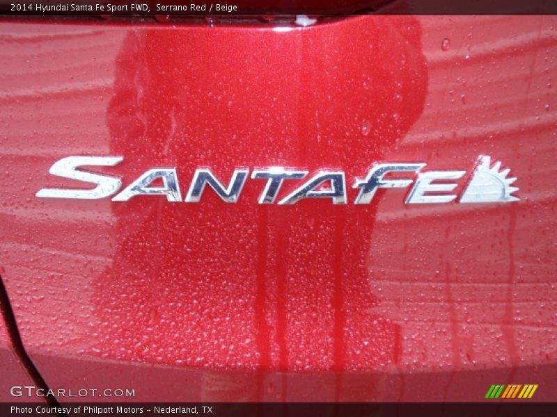 Serrano Red / Beige 2014 Hyundai Santa Fe Sport FWD