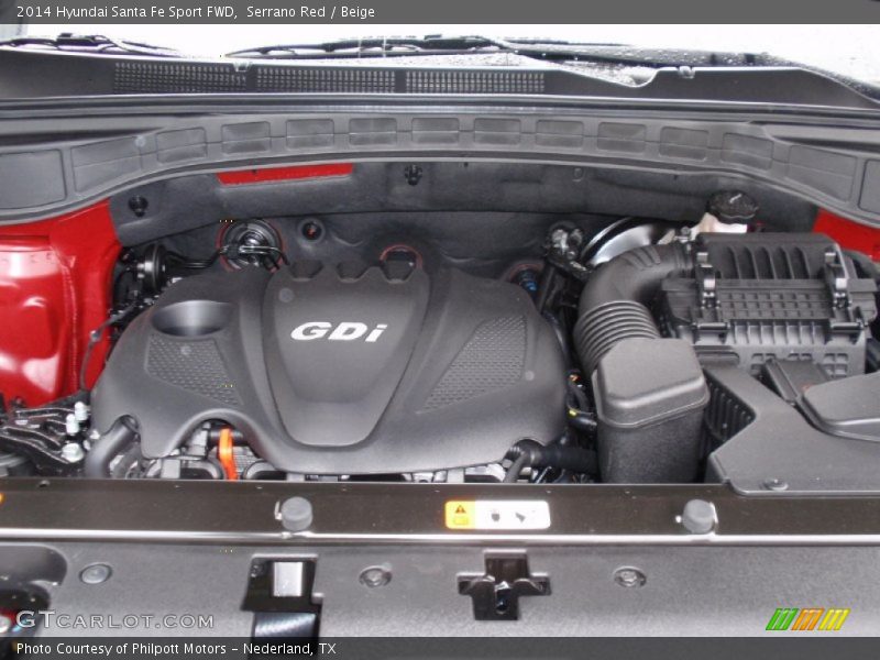 Serrano Red / Beige 2014 Hyundai Santa Fe Sport FWD