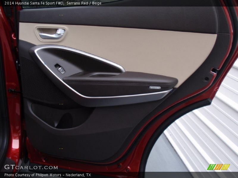 Serrano Red / Beige 2014 Hyundai Santa Fe Sport FWD