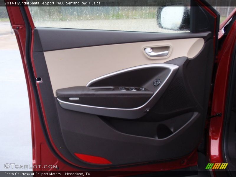 Serrano Red / Beige 2014 Hyundai Santa Fe Sport FWD
