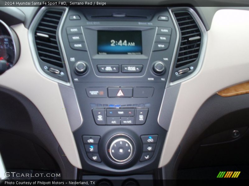 Serrano Red / Beige 2014 Hyundai Santa Fe Sport FWD