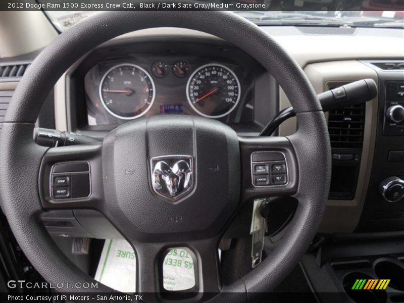 Black / Dark Slate Gray/Medium Graystone 2012 Dodge Ram 1500 Express Crew Cab