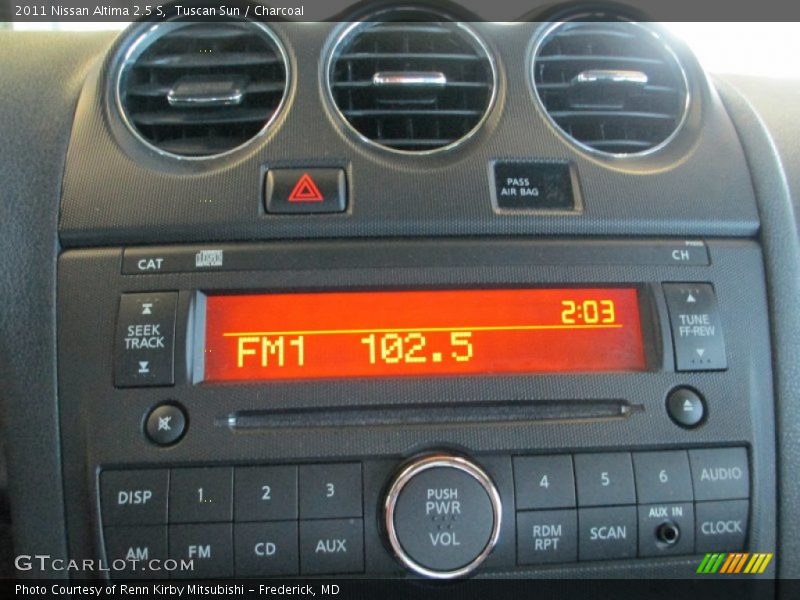 Tuscan Sun / Charcoal 2011 Nissan Altima 2.5 S