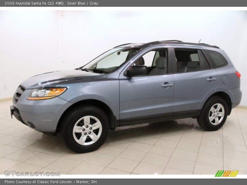 Silver Blue / Gray 2009 Hyundai Santa Fe GLS 4WD