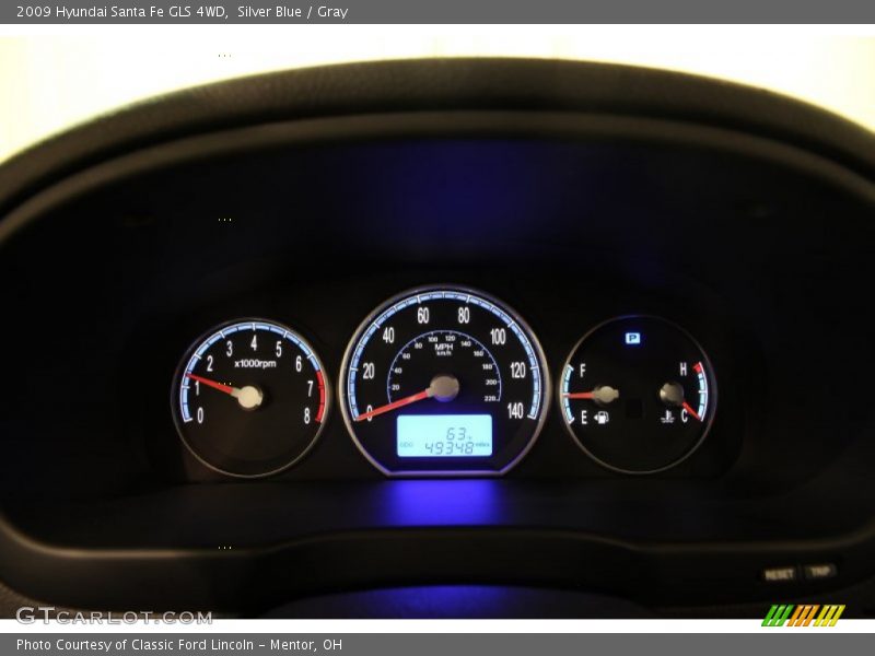 Silver Blue / Gray 2009 Hyundai Santa Fe GLS 4WD