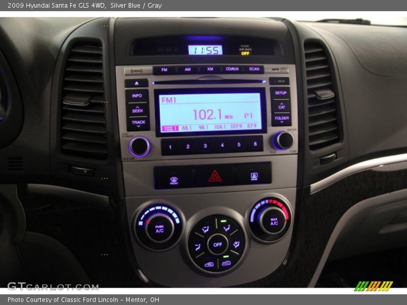 Silver Blue / Gray 2009 Hyundai Santa Fe GLS 4WD