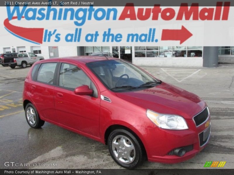 Sport Red / Neutral 2011 Chevrolet Aveo Aveo5 LT