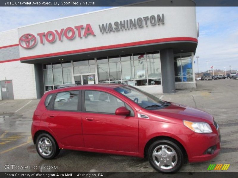 Sport Red / Neutral 2011 Chevrolet Aveo Aveo5 LT