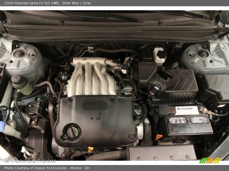 Silver Blue / Gray 2009 Hyundai Santa Fe GLS 4WD