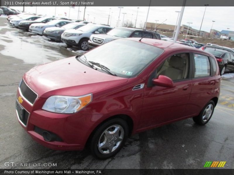 Sport Red / Neutral 2011 Chevrolet Aveo Aveo5 LT