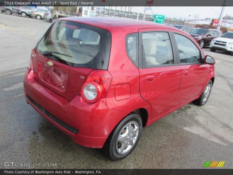 Sport Red / Neutral 2011 Chevrolet Aveo Aveo5 LT