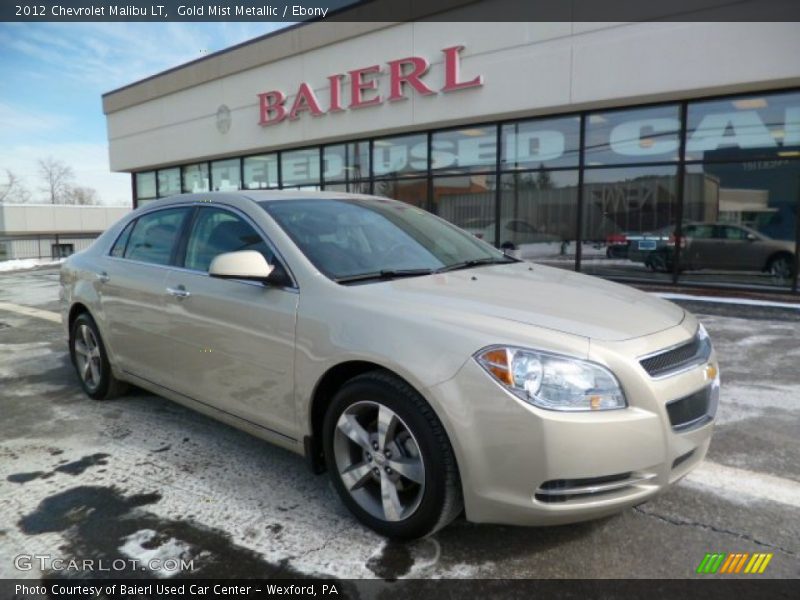 Gold Mist Metallic / Ebony 2012 Chevrolet Malibu LT