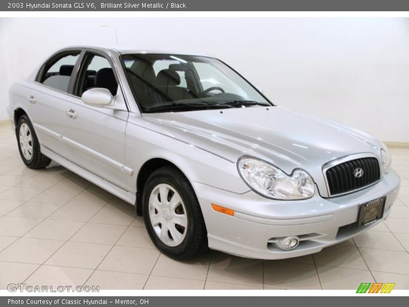 Brilliant Silver Metallic / Black 2003 Hyundai Sonata GLS V6