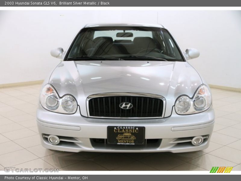 Brilliant Silver Metallic / Black 2003 Hyundai Sonata GLS V6