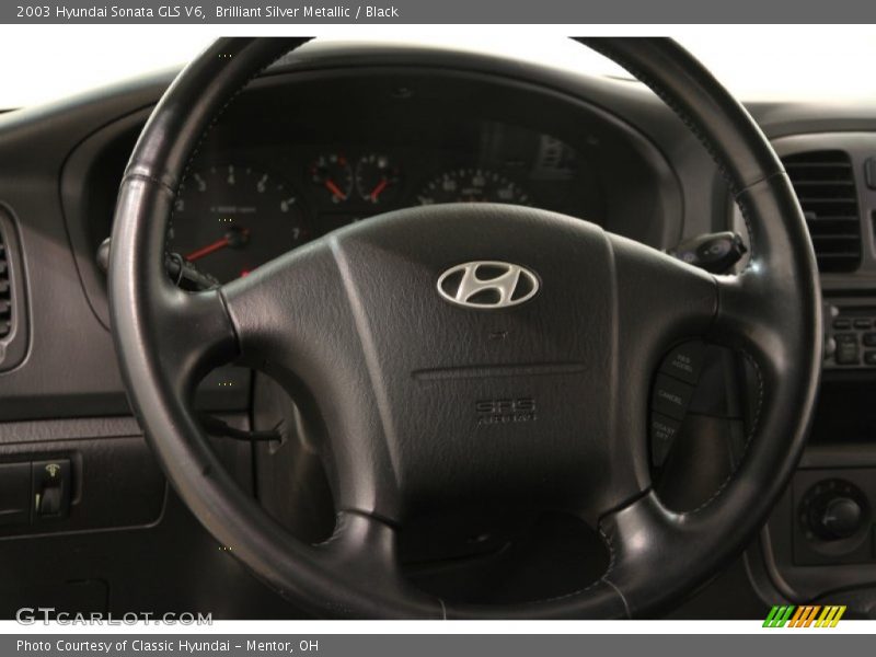 Brilliant Silver Metallic / Black 2003 Hyundai Sonata GLS V6