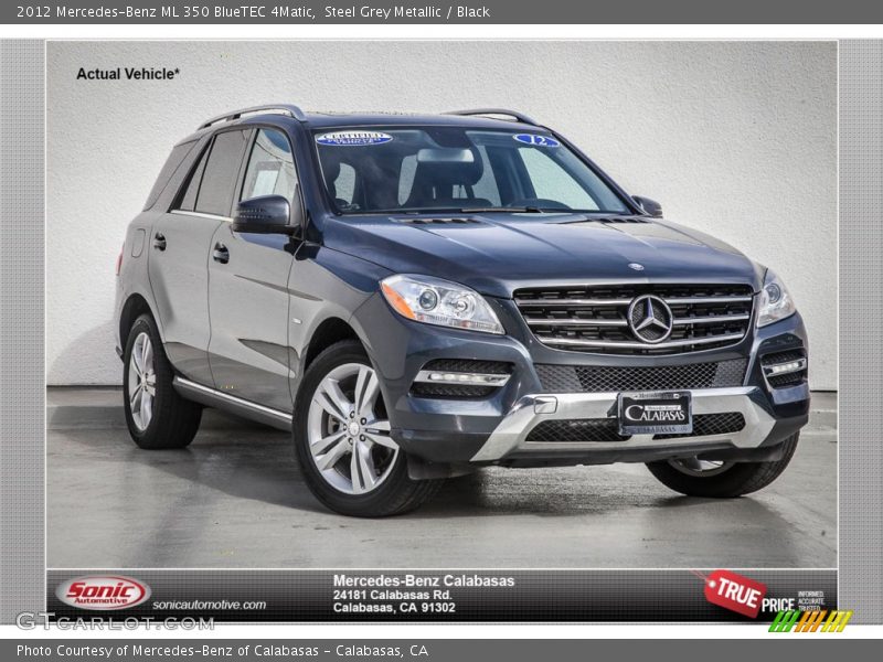 Steel Grey Metallic / Black 2012 Mercedes-Benz ML 350 BlueTEC 4Matic